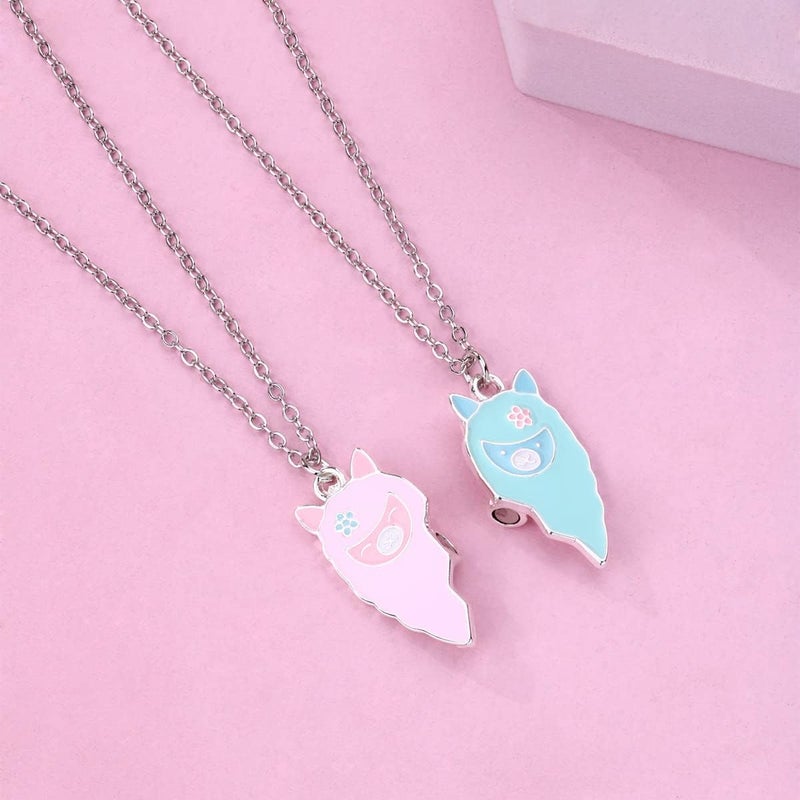 Lezmoii Friendship Necklace Best Friend Necklace Matching Magnetic BFF Necklace for 2 Girls Friendship Gifts - Image 3